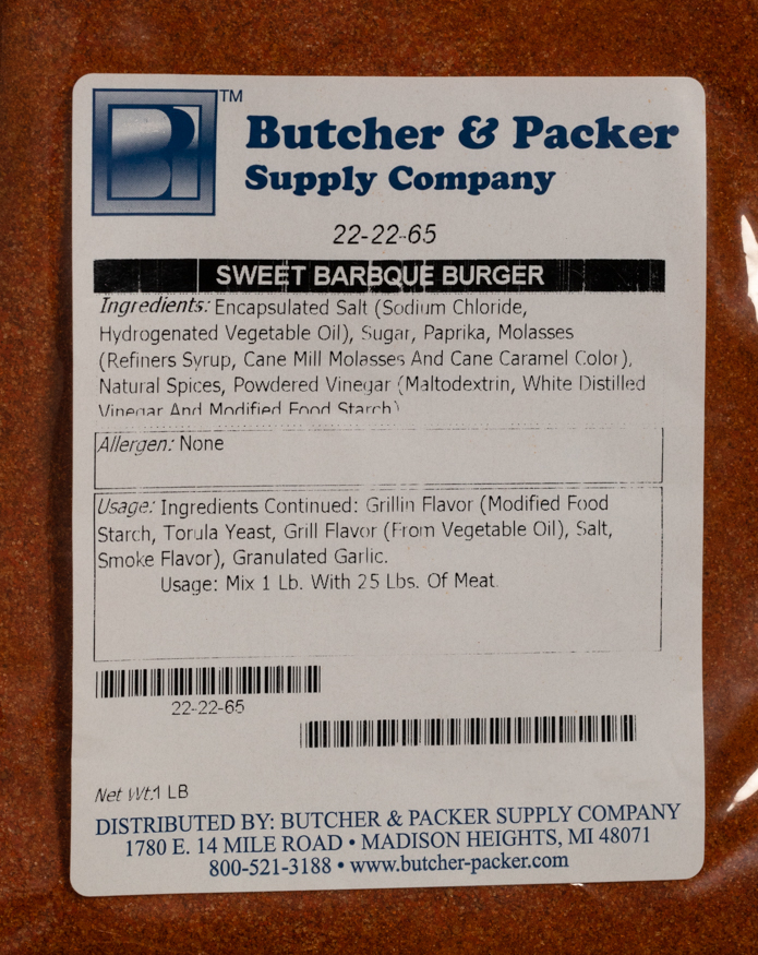 Sweet Barbque Burger Seasoning